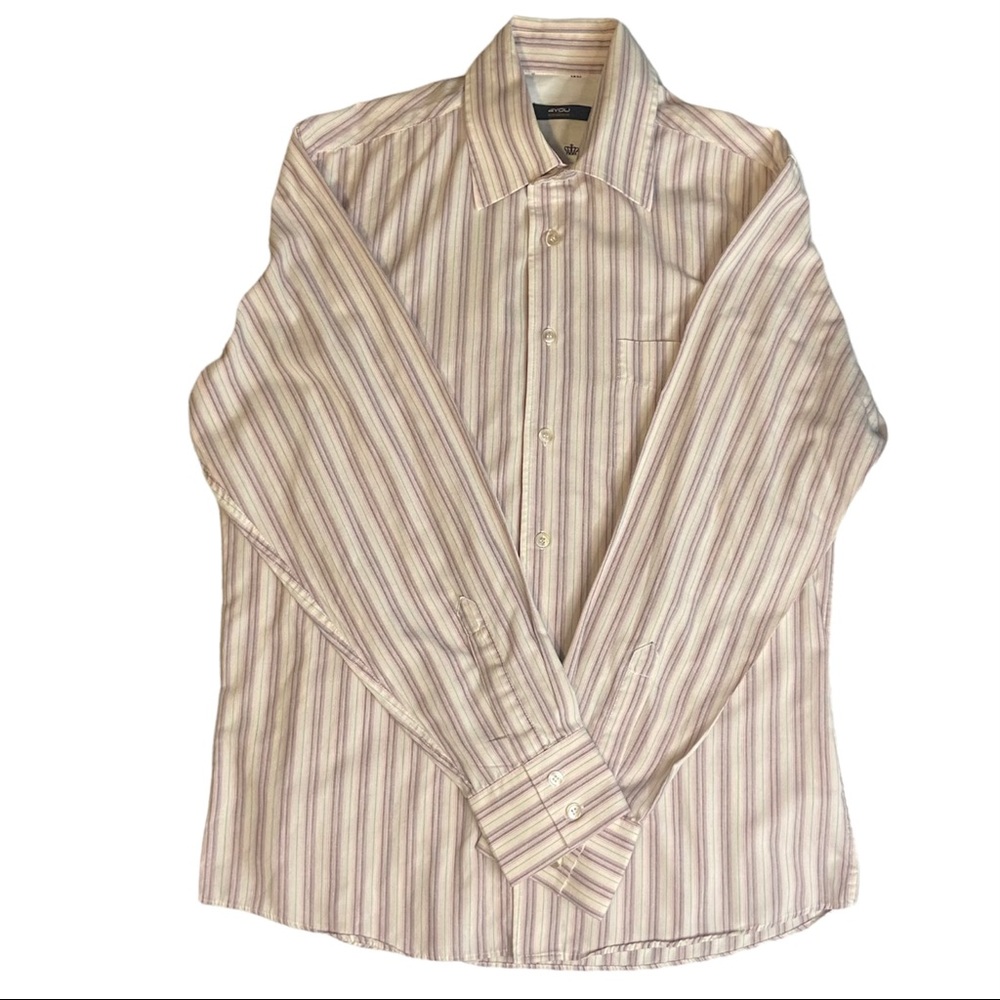 4You Scandinavia Men Button Down Long Sleeve Dress Shirt - M